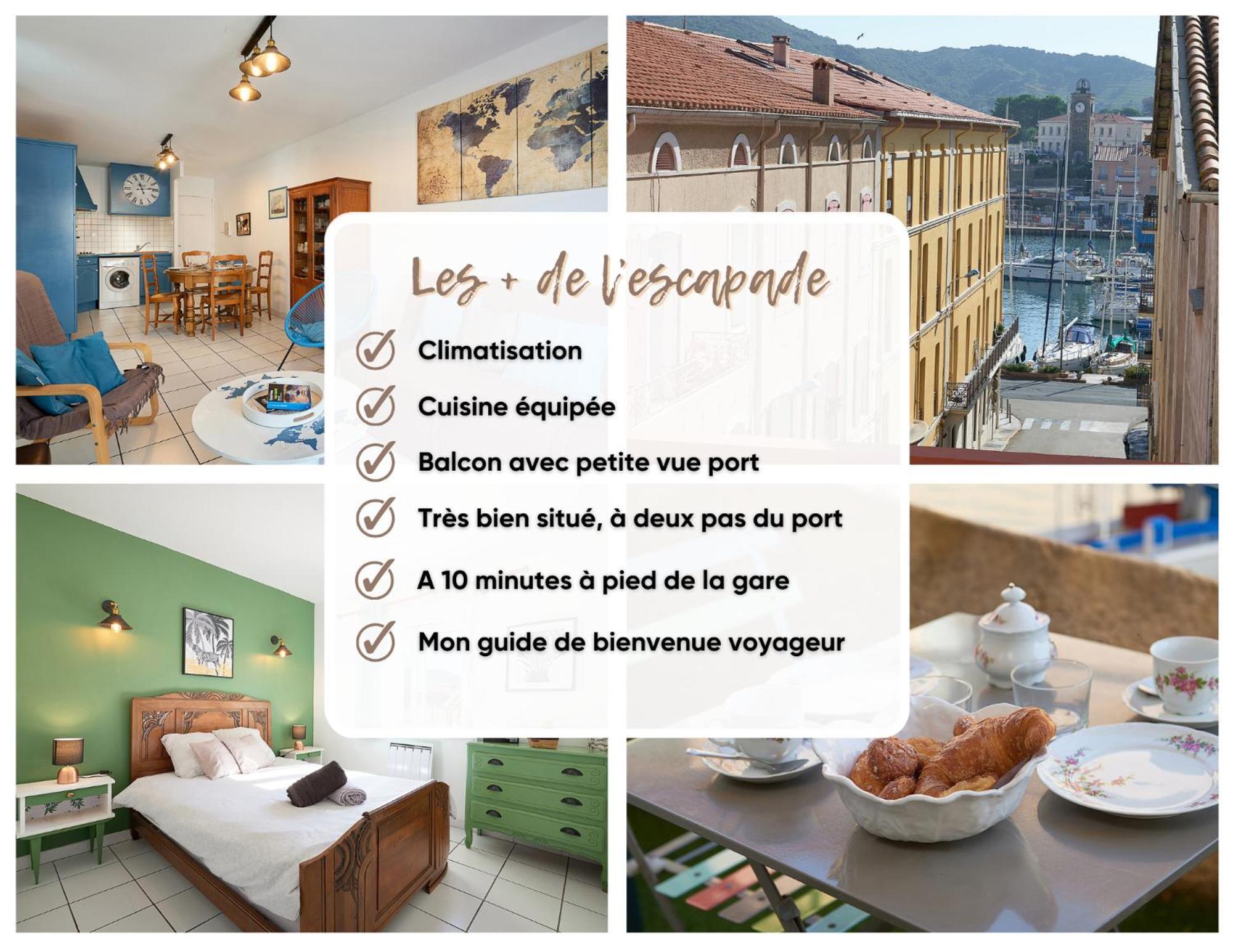 L'Escapade, Port A 200M, Climatisation Et Balcon Appartement Port Vendres Buitenkant foto